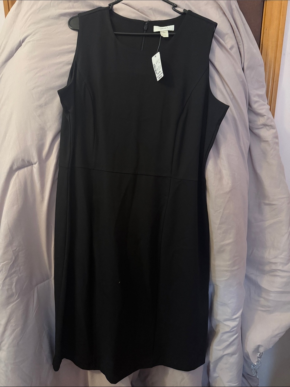 CJ Banks Sleeveless Black Shift Dress